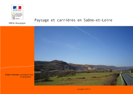 Paysage Et Carrières En Saône-Et-Loire DREAL Bourgogne