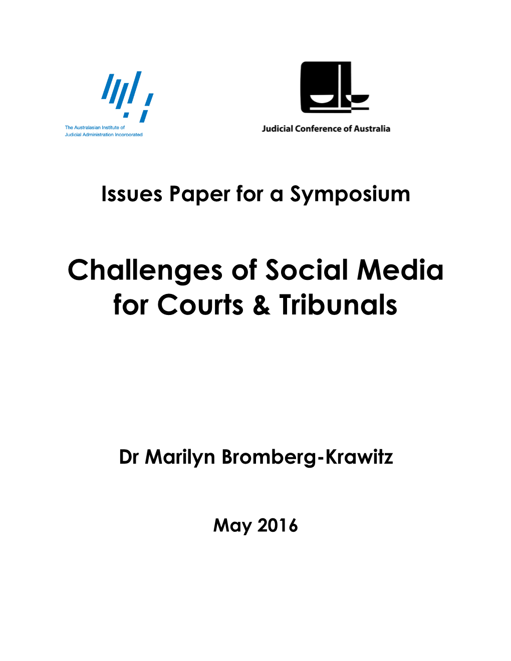 Challenges of Social Media for Courts & Tribunals