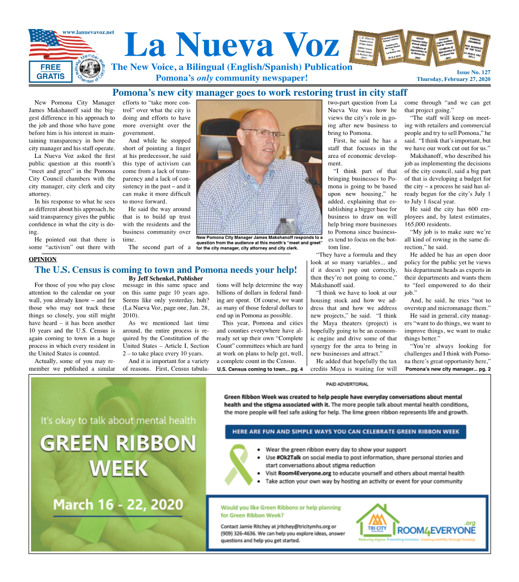 La Nueva Voz FREE the New Voice, a Bilingual (English/Spanish) Publication Issue No