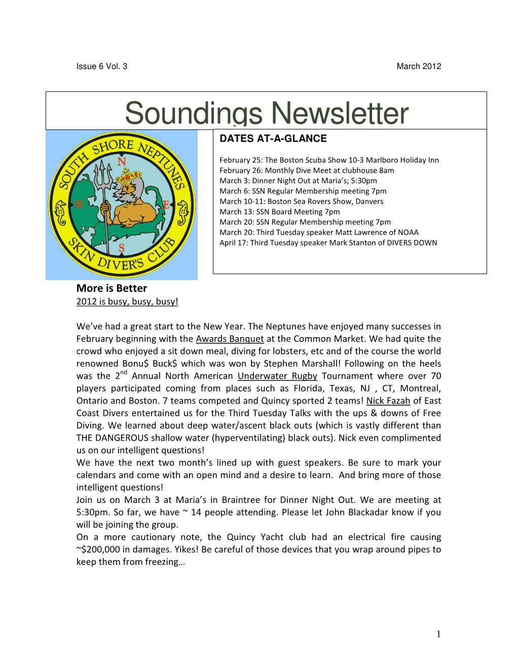 Soundings Newsletter