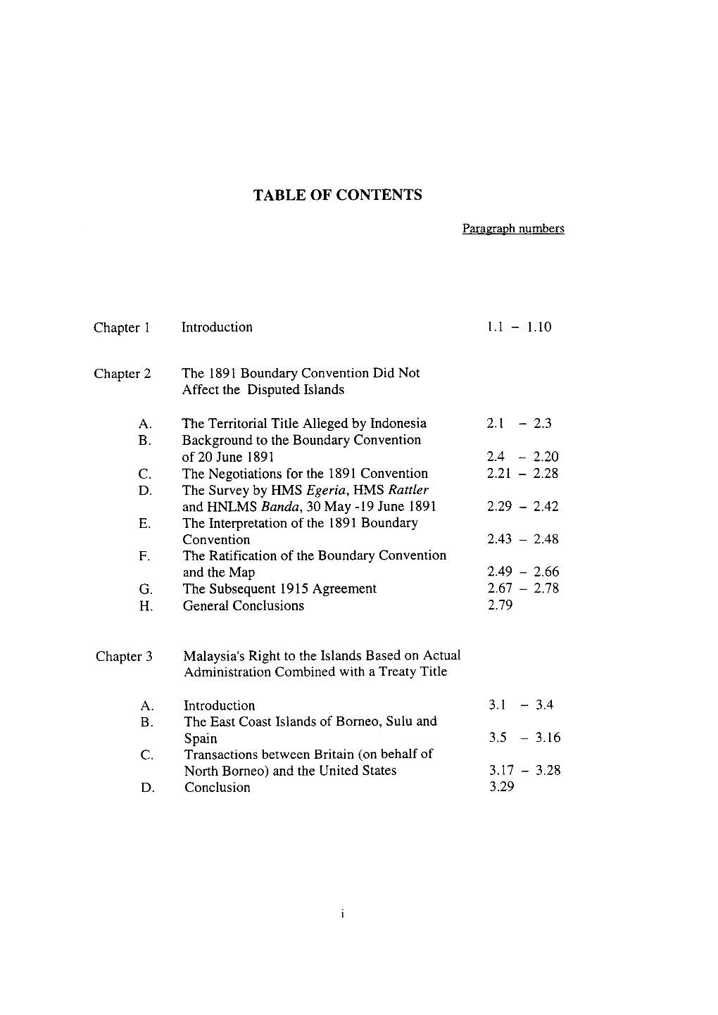 Table of Contents