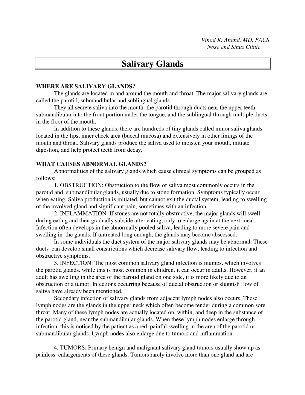 Salivary Glands