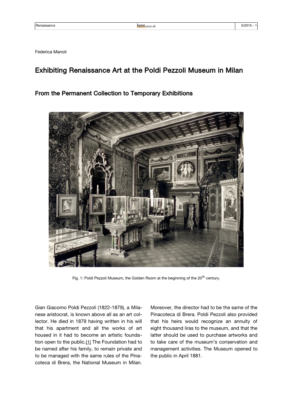 Exhibiting Renaissance Art at the Poldi Pezzoli Museum in Milan