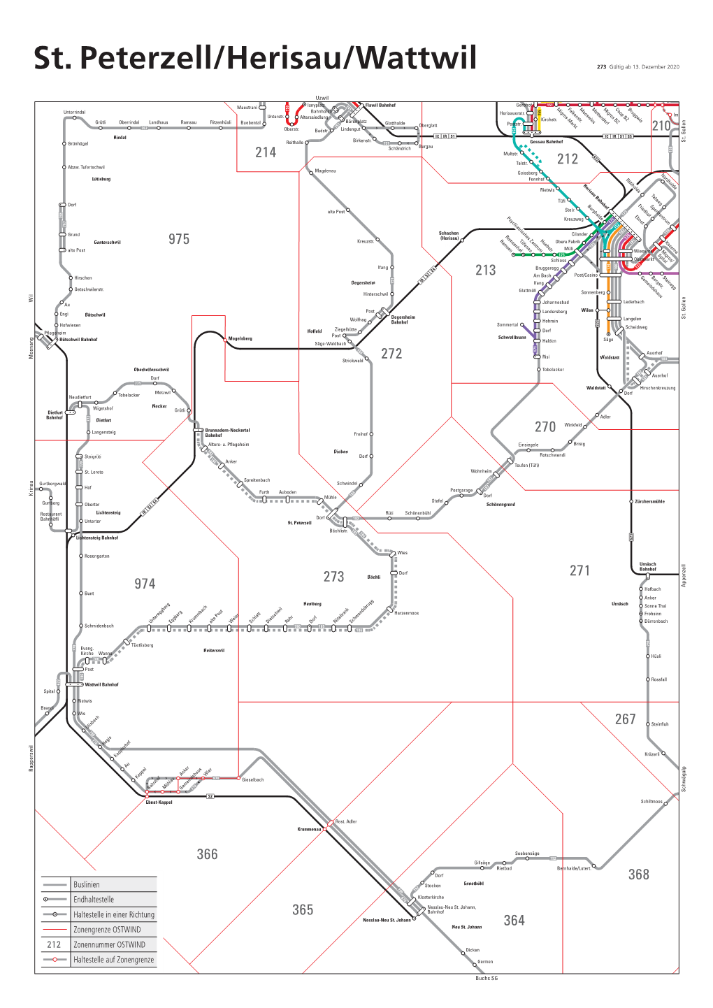 St. Peterzell/Herisau/Wattwil 273 Gültig Ab 13