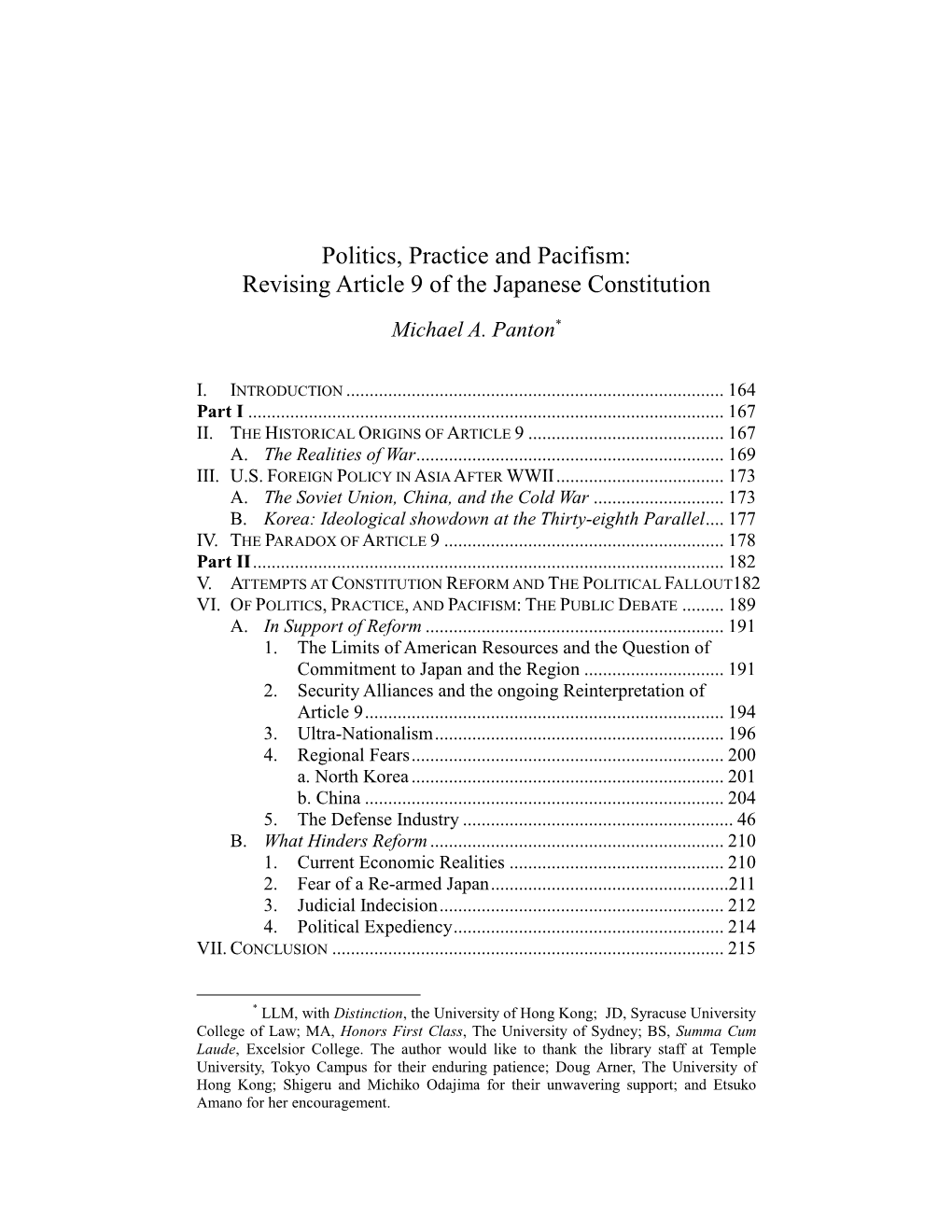 Revising Article 9 of the Japanese Constitution