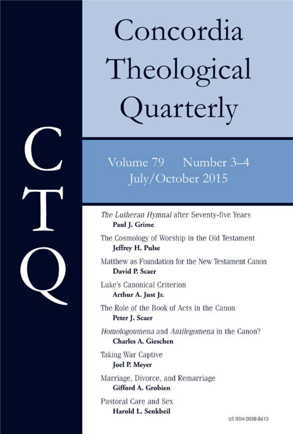 Volume 79:3–4 July/October 2015