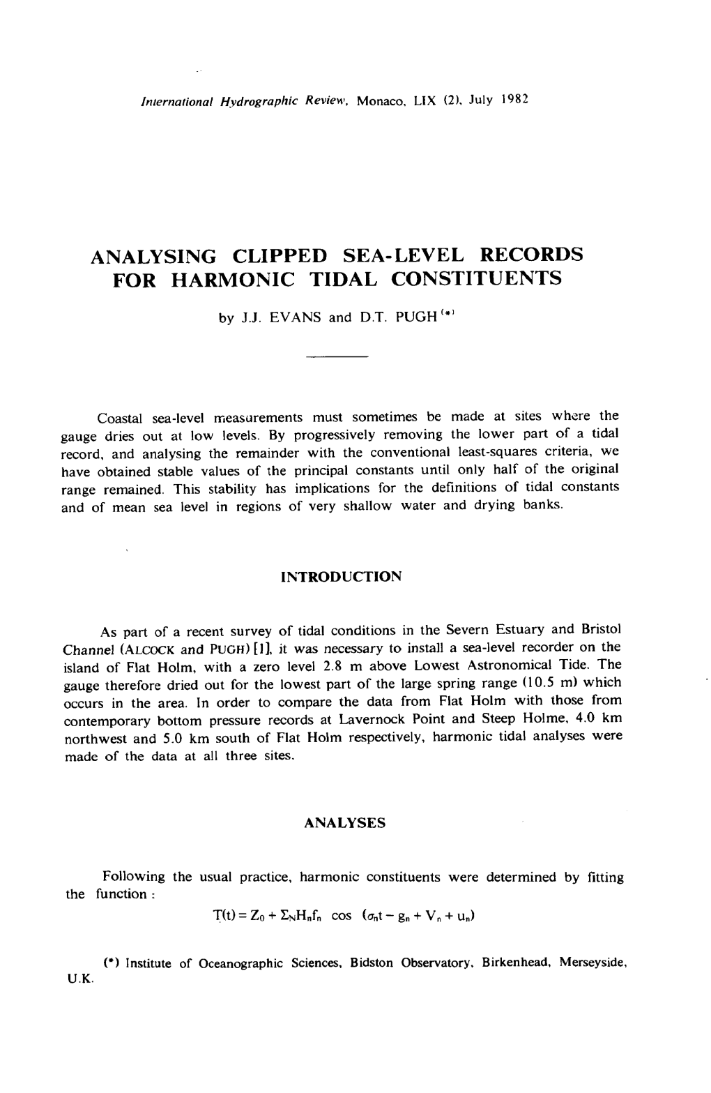 Analysing Clipped Sea-Level Records for Harmonic Tidal Constituents