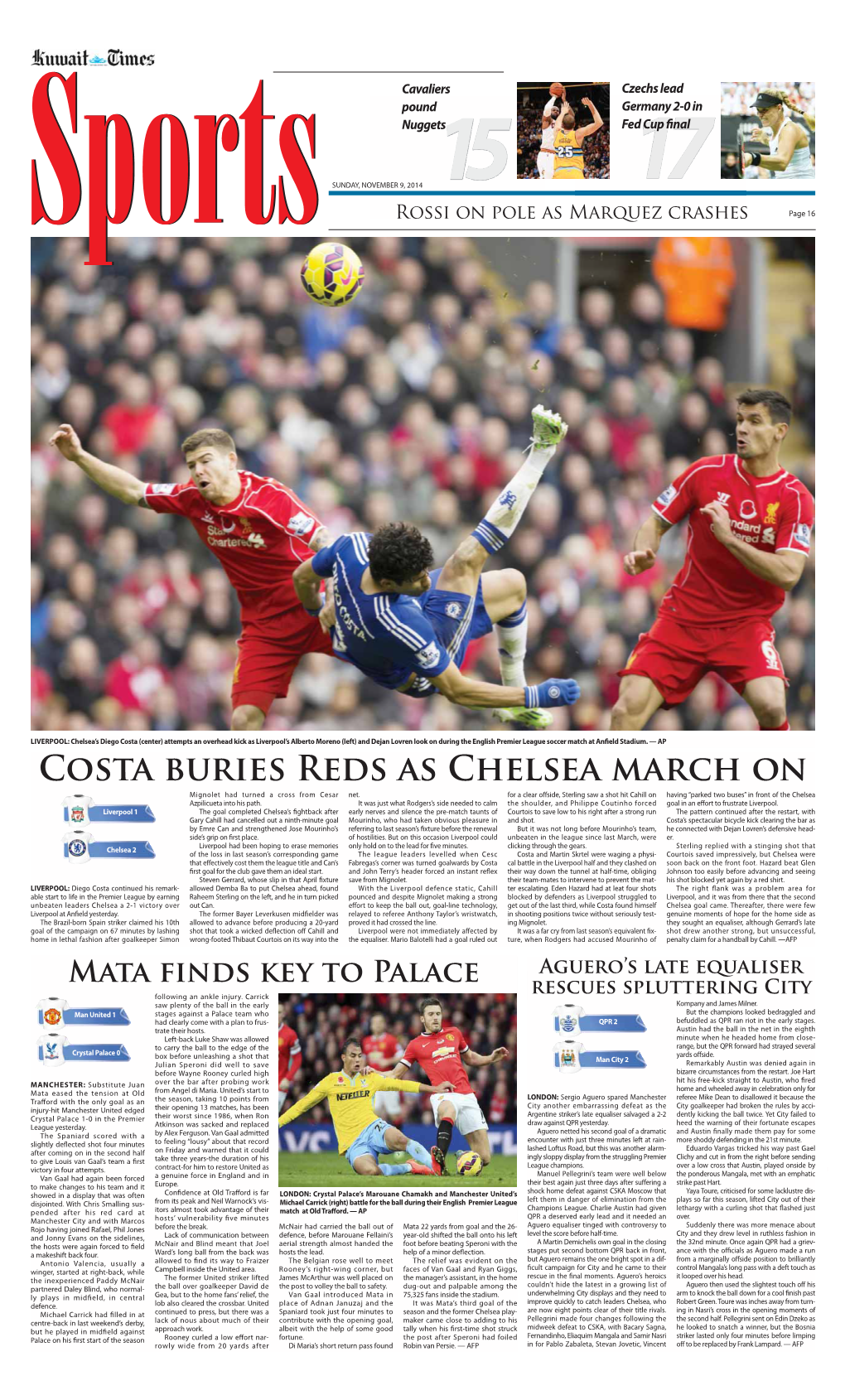 Costa Buries Reds As Chelsea March On