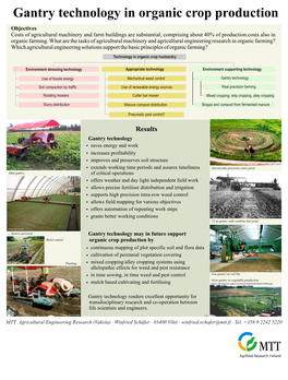 Gantrytechnology in Organic Crop Production.Cdr