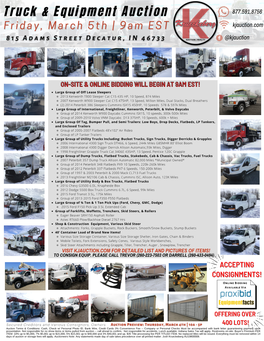 Truck & Equipment Auction