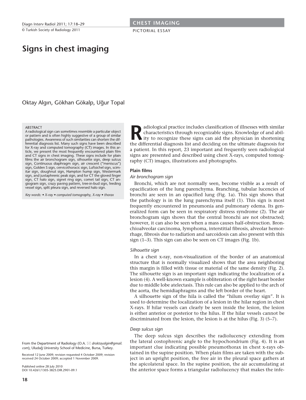 Signs in Chest Imaging