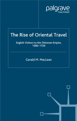 The Rise of Oriental Travel