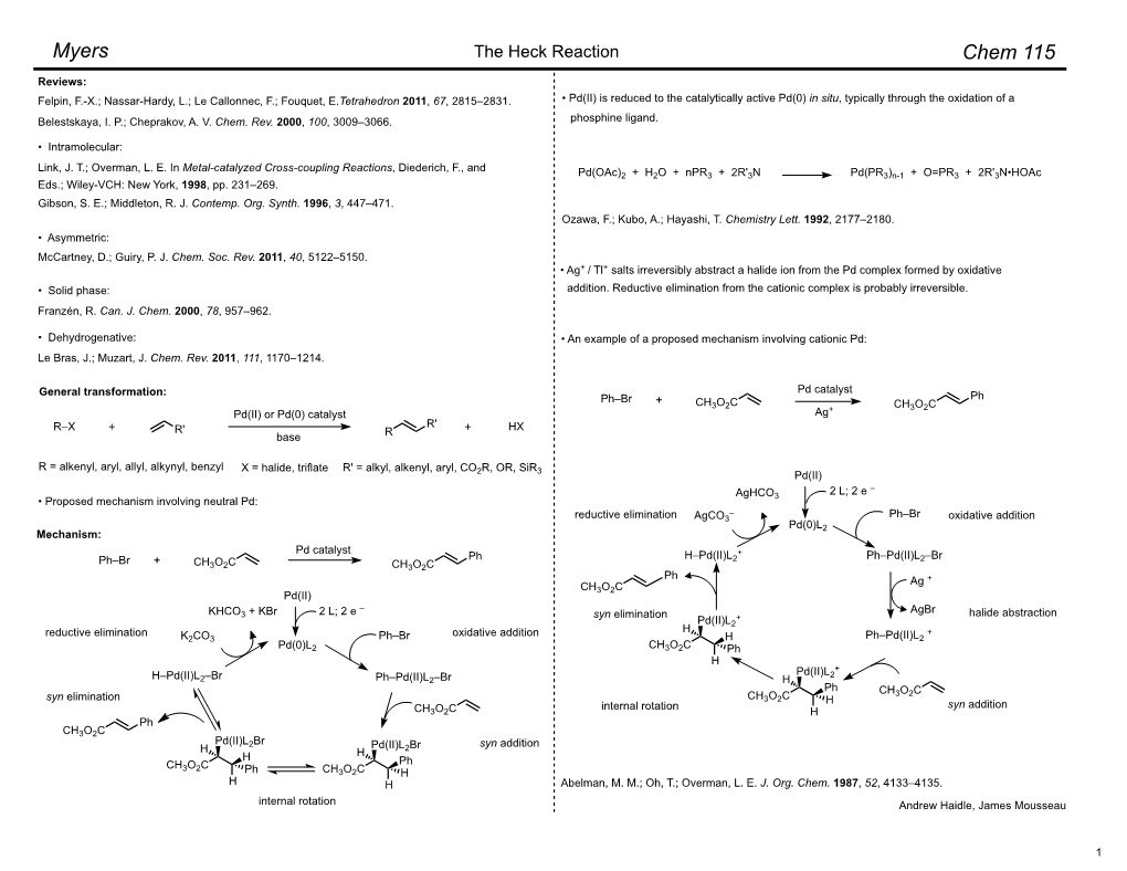 Heck Reaction Chem 115