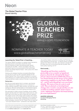 The Global Teacher Prize Brand Identity