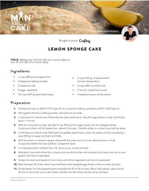 Lemon Sponge Cake