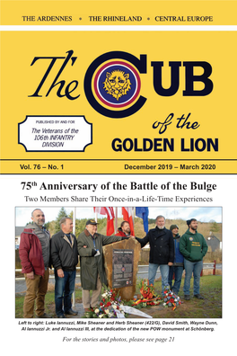 75Th Anniversary of the Battle of the Bulge Two Members Share Their Once-In-A-Life-Time Experiences