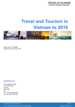Travel and Tourism in Vietnam to 2019