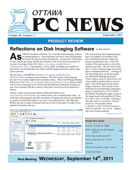 2011 Reflections on Disk Imaging Software