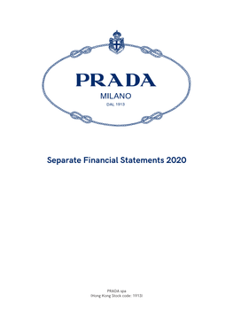 Separate Financial Statements 2020 Separate Financial Statements