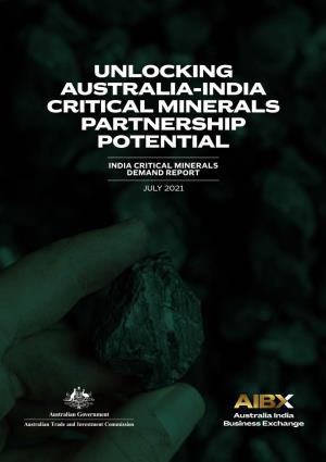 Unlocking Australia-India Critical Minerals Partnership Potential