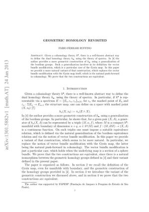 Geometric Homology Revisited 3
