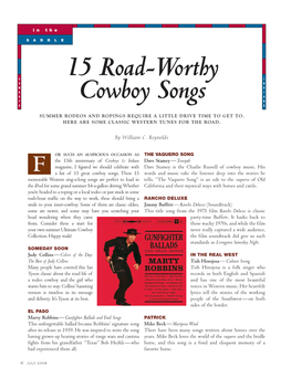 15 Road-Worthy Cowboy Songs