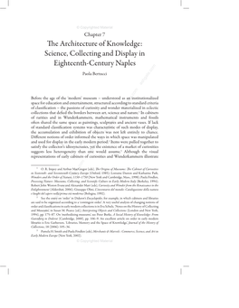 The Architecture of Knowledge: Science, Collecting and Display In