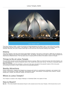 Where Is Lotus Temple?