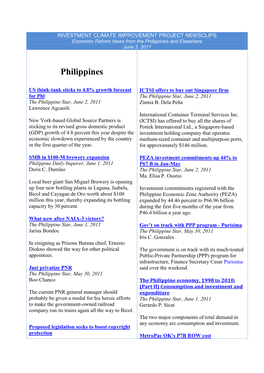 Philippines and Elsewhere June 3, 2011