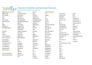 Free to Air Satellite and Saorview Channels