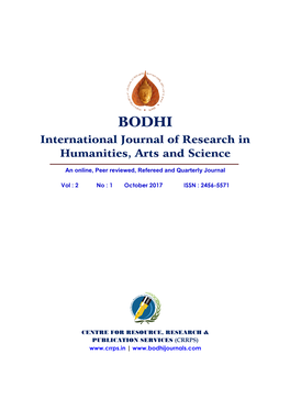 International Journa Humanities, Arts Ternational Journal of Research In