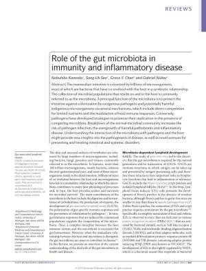 Role of the Gut Microbiota in Immunity and Inflammatory Disease