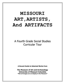 MISSOURI ART,ARTISTS, and ARTIFACTS