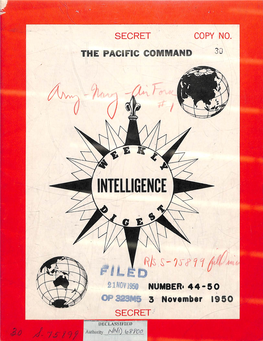 Weekly Intelligence Digest 3 November 1950