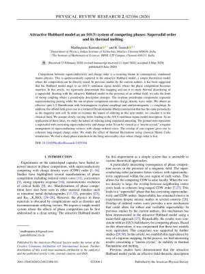 Attractive Hubbard Model As an SO(3) System of Competing Phases: Supersolid Order and Its Thermal Melting