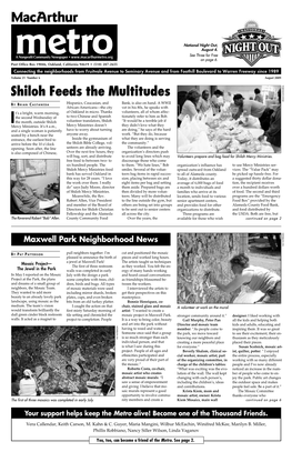 Shiloh Feeds the Multitudes N