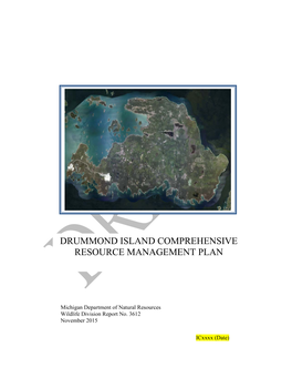 Drummond Island Resource Management Plan