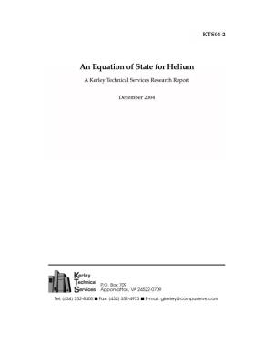 An Equation of State for Helium