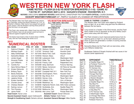 Western New York Flash Opens Its Home Season VS BOSTON BREAKERS GAME #2: THORNS 1, FLASH 0 on Saturday, Hosting the Boston Breakers at 7 P.M