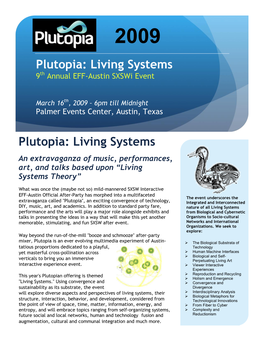 Plutopia: Living Systems 9Th Annual EFF-Austin Sxswi Event