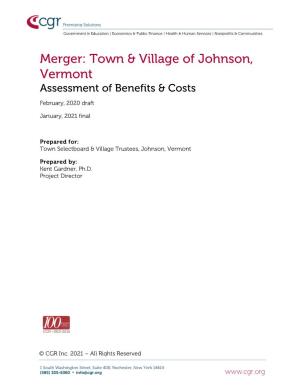 Merger: Town & Village of Johnson, Vermont