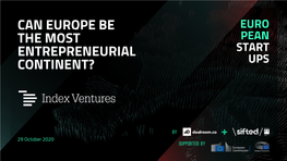 Can Europe Be the Most Entrepreneurial Continent?