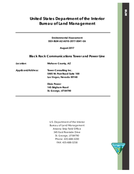United States Department of the Interior Bureau of Land Management