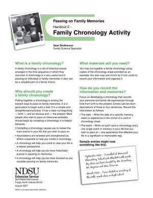 Family Chronology Activity