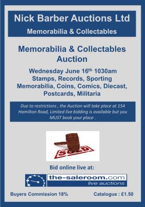 Nick Barber Auctions Ltd Memorabilia & Collectables
