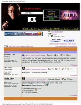 Dreamland Theme - FAN-TASTIC FORUM