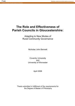 The Role and Effectiveness of Parish Councils in Gloucestershire