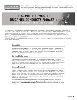 LA Philharmonic: Dudamel Conducts Mahler 4