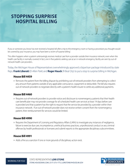Stopping Surprise Hospital Billing