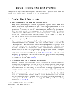 Email Attachments: Best Practices